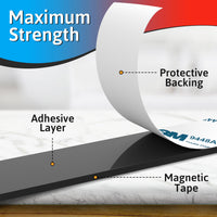 Magnetic tape self adhesive backing detail