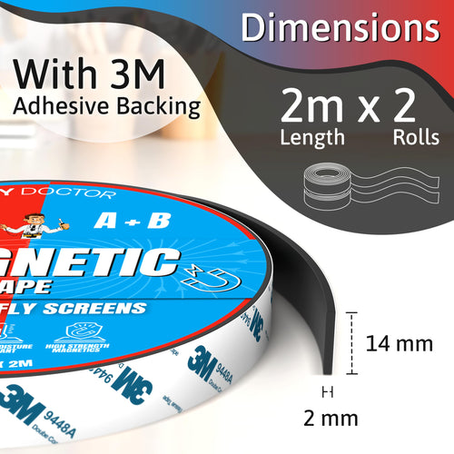 Magnetic tape A and B polarity strips paired