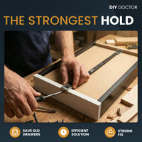 Drawer repair kit installation with a screwdriver