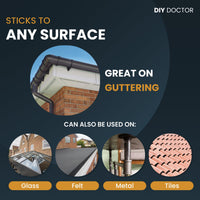 Butyl tape bonding to metal, concrete, plastic and glass