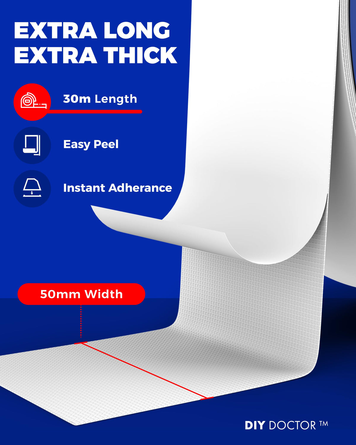 XL carpet tape width detail