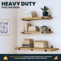 Scaffold board shelf mounted on brackets