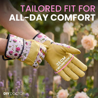 Women's gardening gloves extended cuff detail