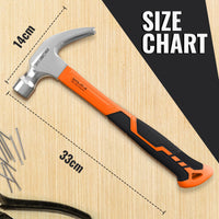 Claw hammer fibreglass core construction