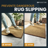 Rug gripper underlay laid beneath a rug