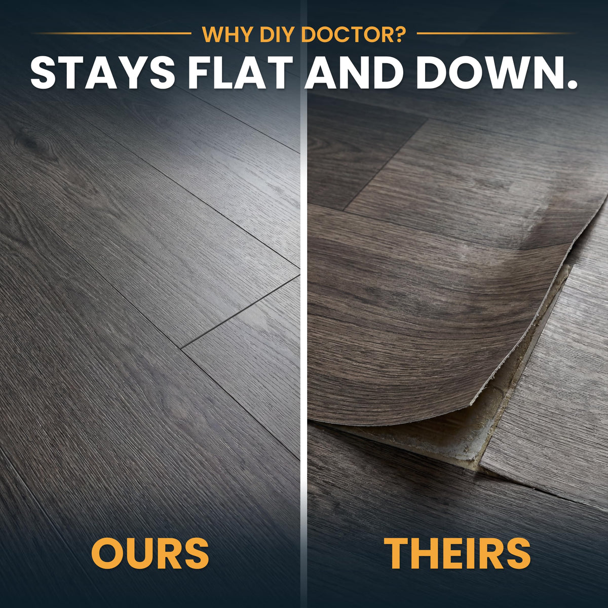 Vinyl planks being cut to size