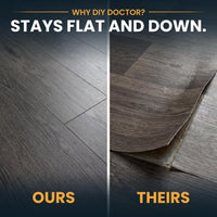 Vinyl planks being cut to size